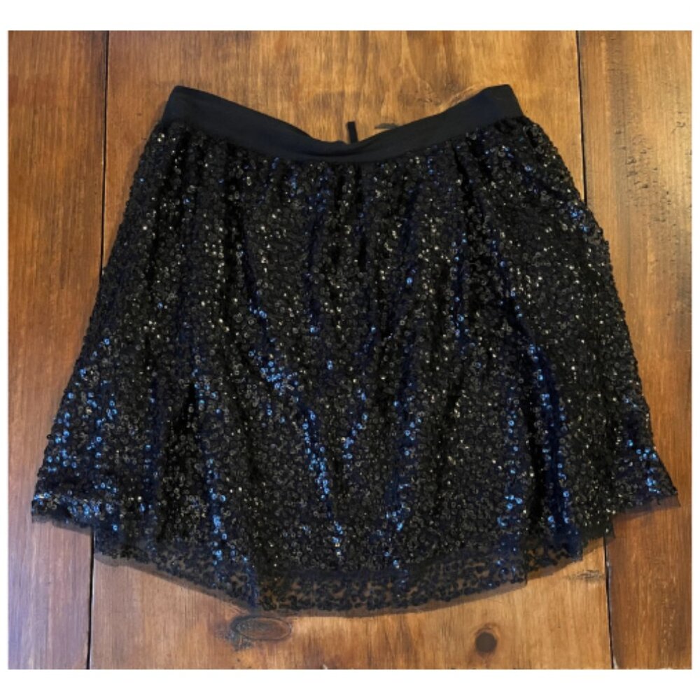 J.Crew Black Sequin Mini Skirt | Fully Lined | Size 0